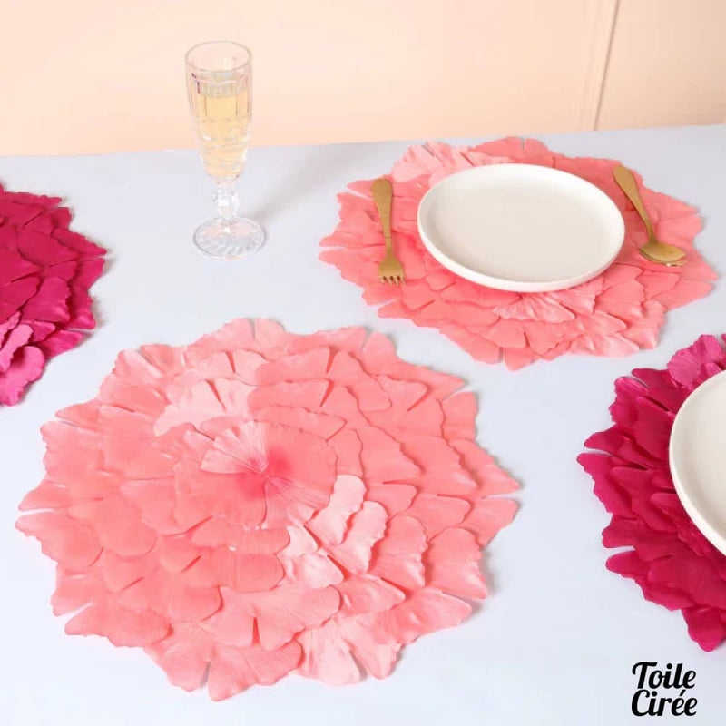 Set de table fleur PVC en relief