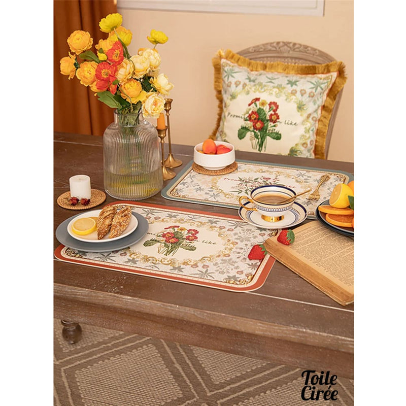 Set de table fleuri