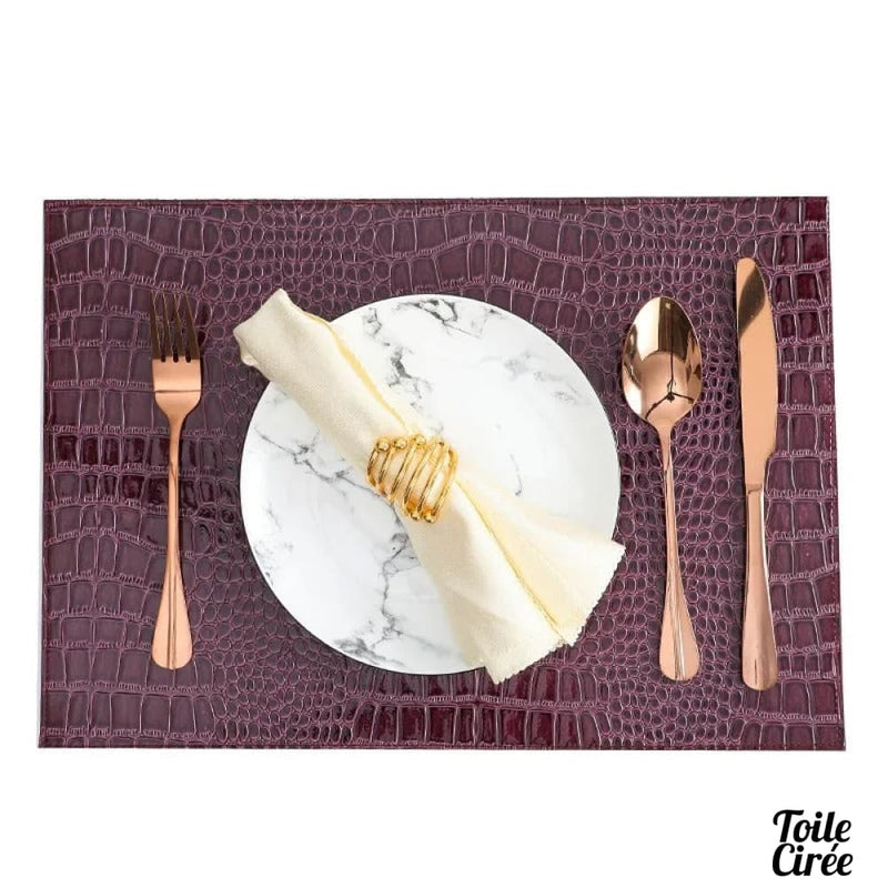 Set de table imitation croco