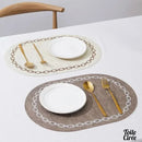 Set de table ovale cuir