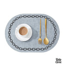 Set de table ovale cuir