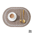 Set de table ovale cuir