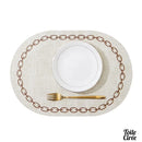 Set de table ovale cuir