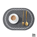Set de table ovale cuir