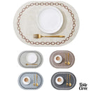 Set de table ovale cuir
