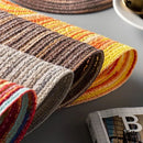 Set de table rond tresse en PVC multicolore