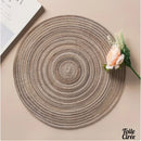 Set de table rond tresse en PVC multicolore