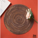 Set de table rond tresse en PVC multicolore