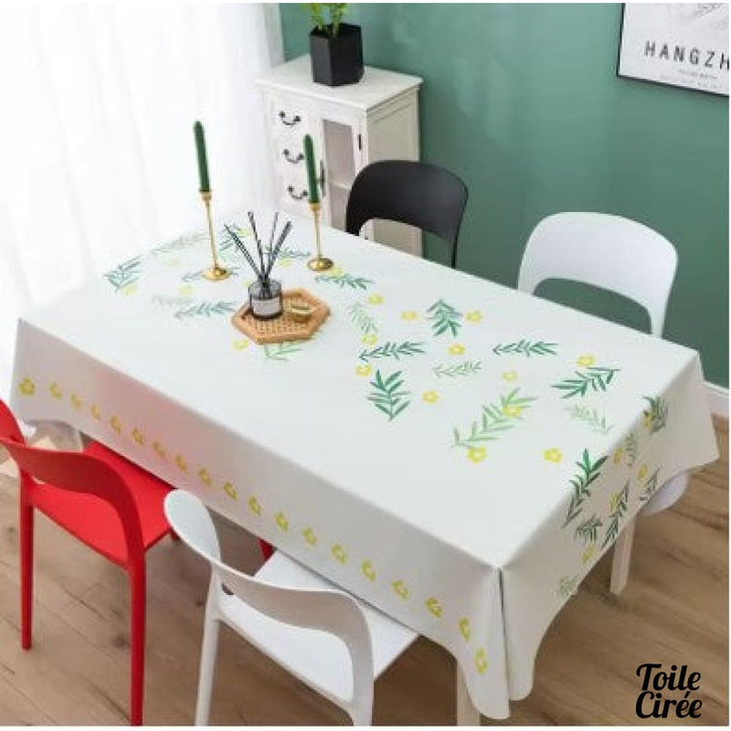 Toile ciré avec motif jaune
