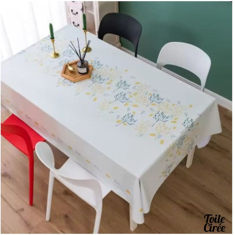 Toile ciré avec motif jaune