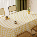 Toile ciré avec motif jaune