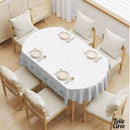 Toile ciré de table ovale