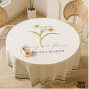 Toile cire floral ronde