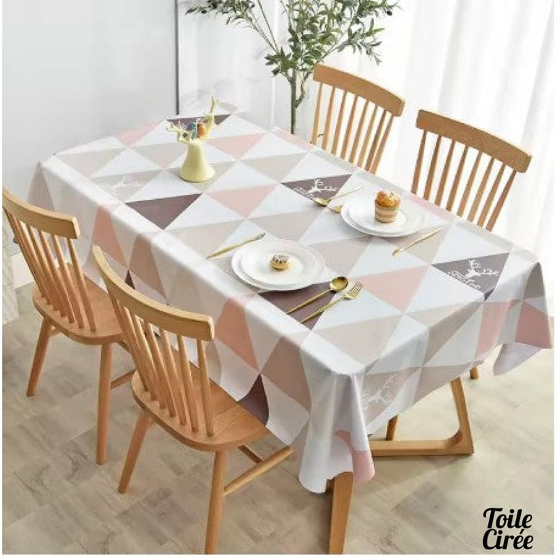 Toile ciré multicouleur triangle