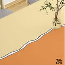 Toile ciré orange jaune