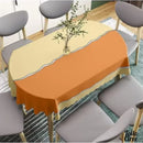 Toile ciré orange jaune