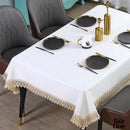 Toile ciré table blanche