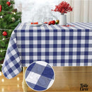 Toile cirée a carreaux bleus et blancs