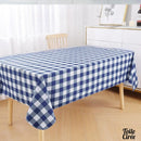 Toile cirée a carreaux bleus et blancs