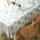 Toile cirée argentée fleurie