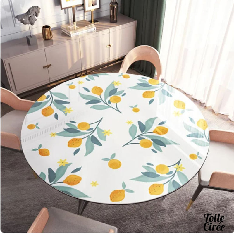 Toile cirée avec citron