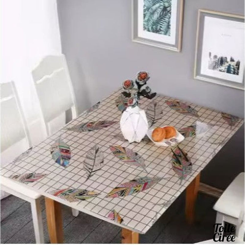 Toile cirée avec plumes