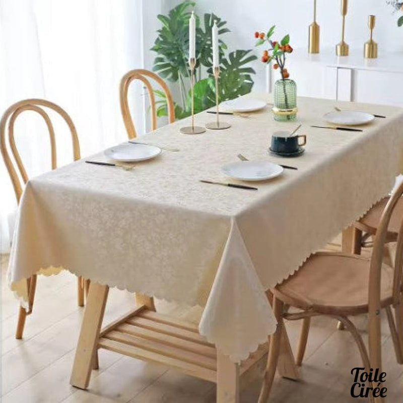 Toile cirée beige lavable
