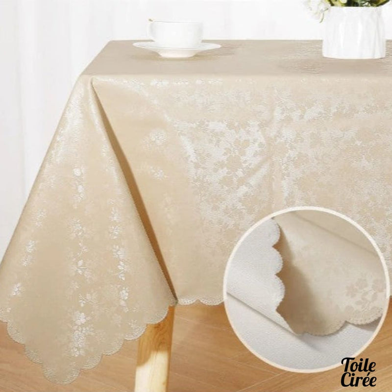 Toile cirée beige lavable