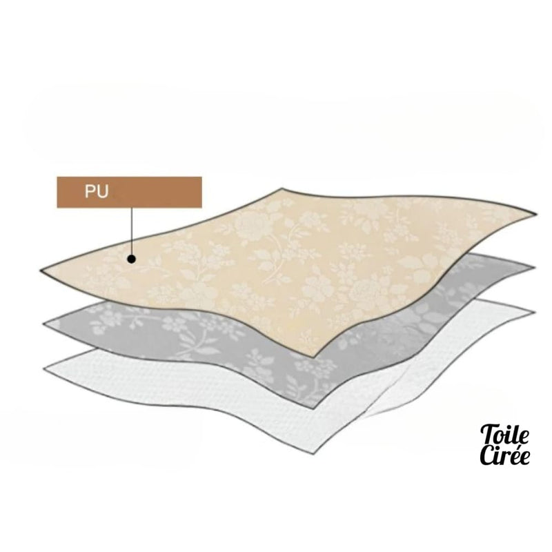Toile cirée beige lavable