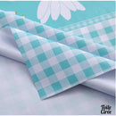 Toile cirée blanc bleu jaune