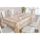 Toile cirée blanche et dorée