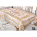 Toile cirée blanche et dorée