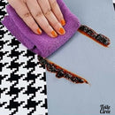 Toile cirée blanche et grise