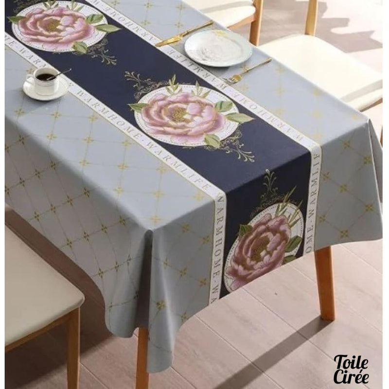Toile cirée bleu marine