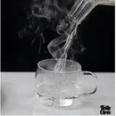 Toile cirée bleu rosaces