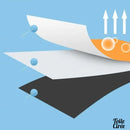 Toile cirée bleu rosaces