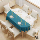 Toile cirée bleue et jaune