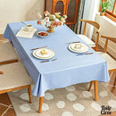 Toile cirée bleue unie