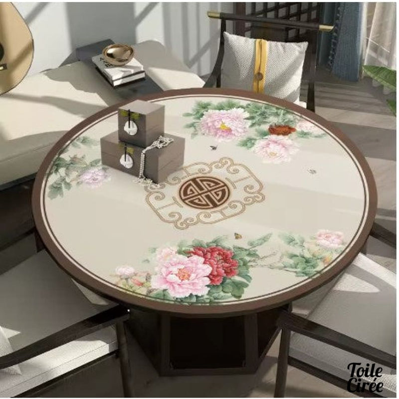Toile cirée bulgomme imprimé pour table ronde