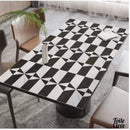 Toile cirée carreau géométrique