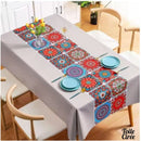 Toile cirée carreaux ciment