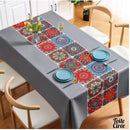 Toile cirée carreaux ciment