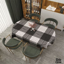 Toile cirée carreaux noir et blanc