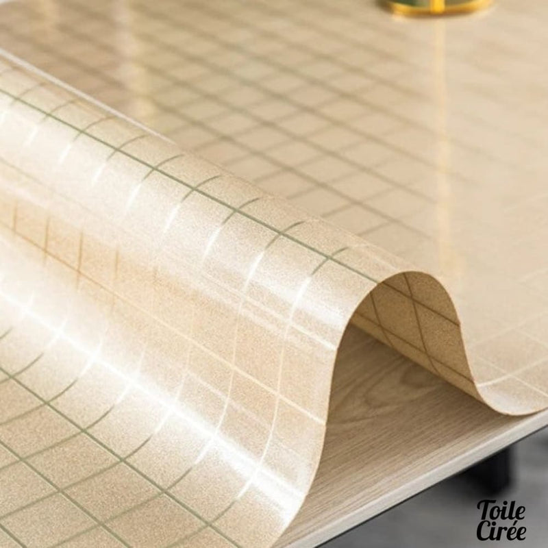 Toile cirée carreaux ovale 150