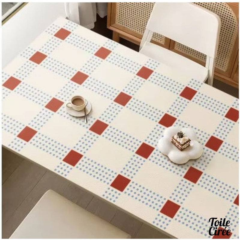 Toile cirée carreaux torchon fantaisie
