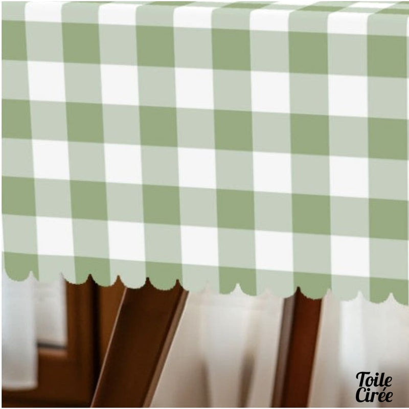 Toile cirée carreaux vert