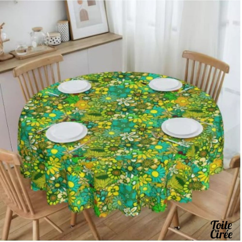 Toile cirée chrysanthémes