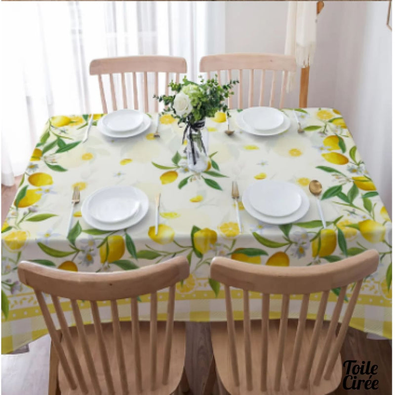 Toile cirée citron