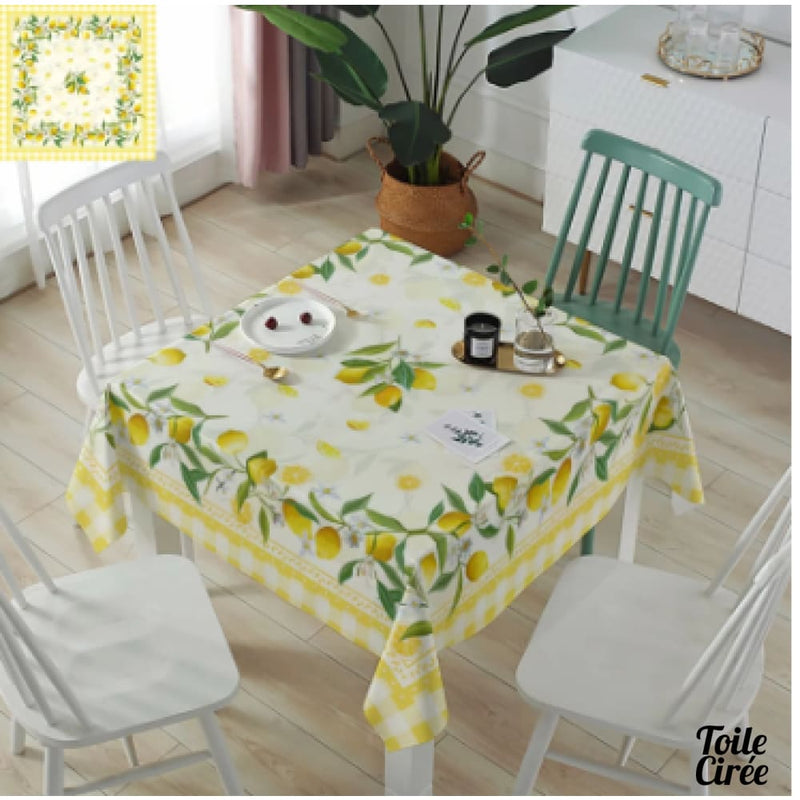 Toile cirée citron