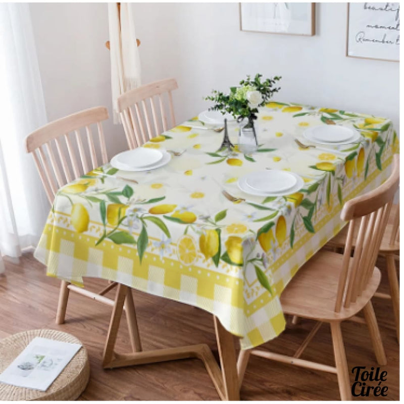 Toile cirée citron